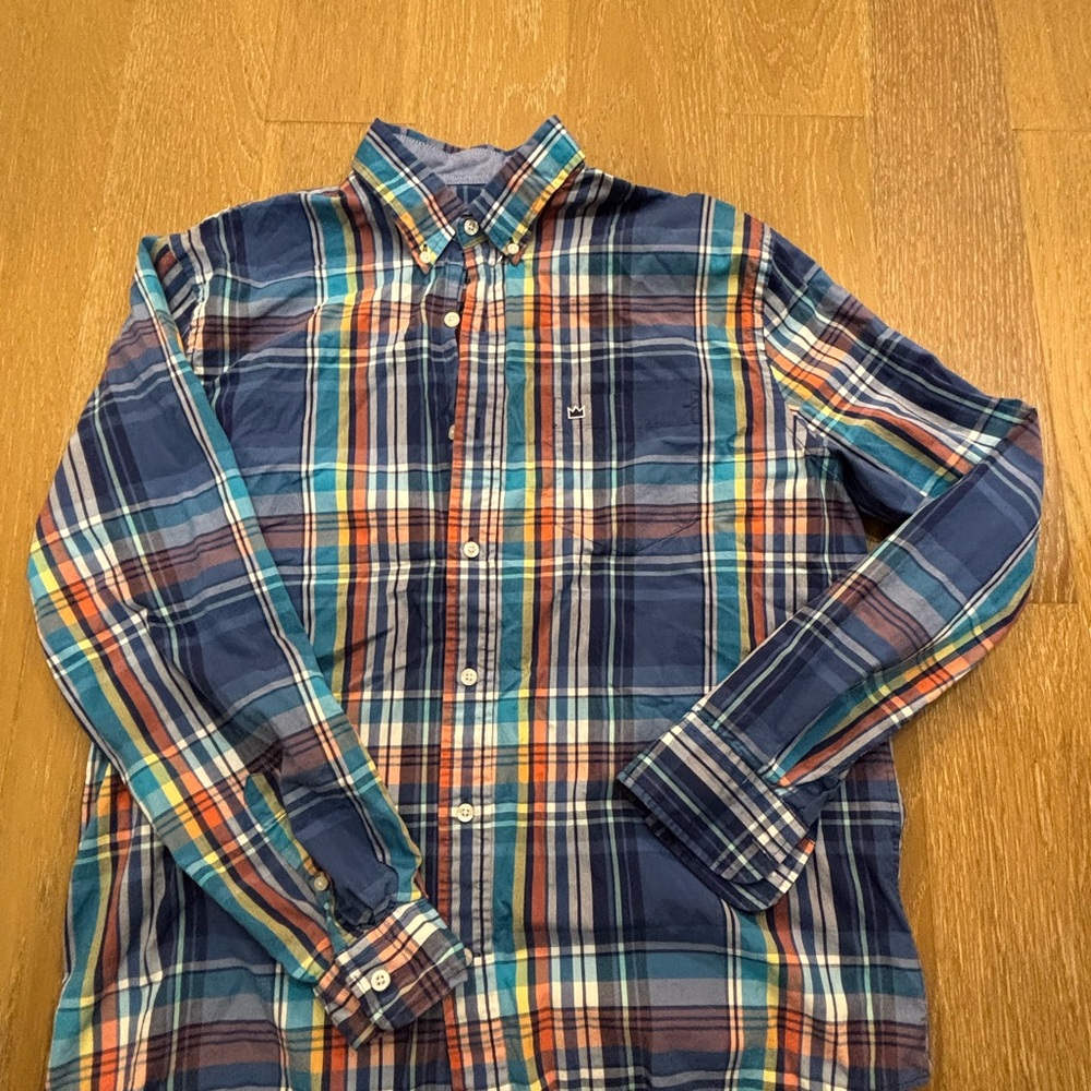 Crown & Ivy Multicolor Plaid Button Down Shirt